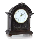 Bedford Clock Collection Classic Wooden Mantel Clock with 4 Chime Modes and Roman Numeral Dial thumbnail 2