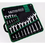 Steel Vision 16-Piece SAE Open End Wrench Set, 1/4 in. to 1-1/4 in. with Canvas Roll-Up Pouch thumbnail 1