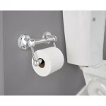 Delta Traditional Toilet Paper Holder with Assist Bar, Polished Chrome thumbnail 3