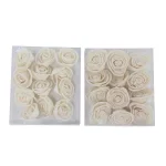 LITTON LANE White Sola Boxed Rose Flowers, Set of 2 - All-Natural Plant Fiber Decorative Rose Fillers thumbnail 2