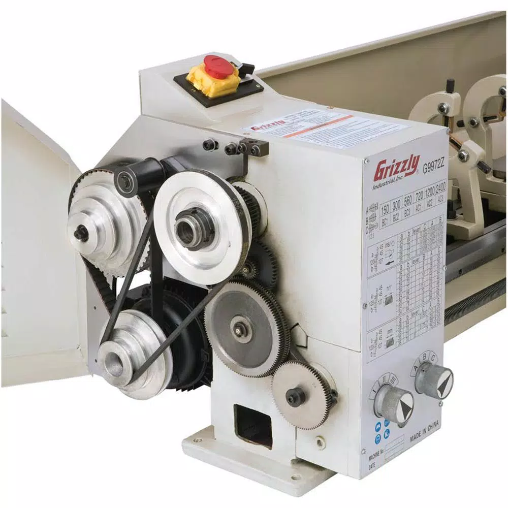 Grizzly Industrial 11 in. x 26 in. Bench Lathe with Gearbox, 1 HP Motor
