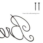 Lavish Home Breathe Decorative Metal Cutout Wall Sign, Matte Black thumbnail 7
