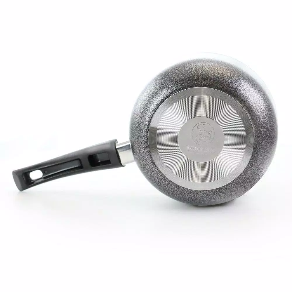 Better Chef 2 Qt. Aluminum Nonstick Saucepan with Tempered Glass Lid, Gray
