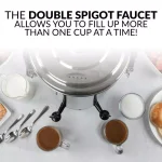 Nostalgia 45-Cup Stainless Steel Quick Brewing Coffee Urn with Double Spigot thumbnail 4