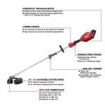 Milwaukee M18 FUEL QUIK-LOK String Trimmer 4-Tool Combo Kit with Radio, Fan & Light thumbnail 2