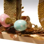 National Tree Company 18 in. Handcrafted Easter Sign - Colorful 3D Wooden Tabletop Decoration thumbnail 2