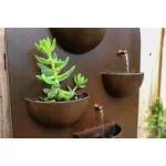 Kenroy Home Silva 31 in. Steel Wall Fountain with Built-in Planters, Rusty Red Finish thumbnail 7