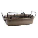 Gibson Home Harvest 2-Piece Nonstick Turkey Roaster with Rack, 32 qt. thumbnail 1