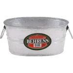 Behrens 1 Gal. Hot Dipped Galvanized Steel Oval Tub with Wire Handles thumbnail 1