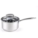 Cook N Home 3 qt. Stainless Steel Saucepan with Tempered Glass Lid thumbnail 2