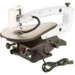 Shop Fox 18 in. VS Scroll Saw with LED Gooseneck Light and 64-Piece Rotary Tool Kit thumbnail 2