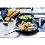 Blue Diamond 2-Piece Aluminum Ceramic Nonstick Frying Pan Set, Blue thumbnail 2