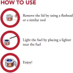 Gas One Methanol Chafing Fuel Gel - 2.5 Hour Burn Time, 12-Piece Set thumbnail 4
