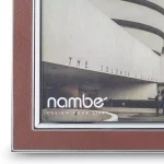 Nambe Novara Metal and Genuine Leather Picture Frame, 8 x 10, Silver thumbnail 2