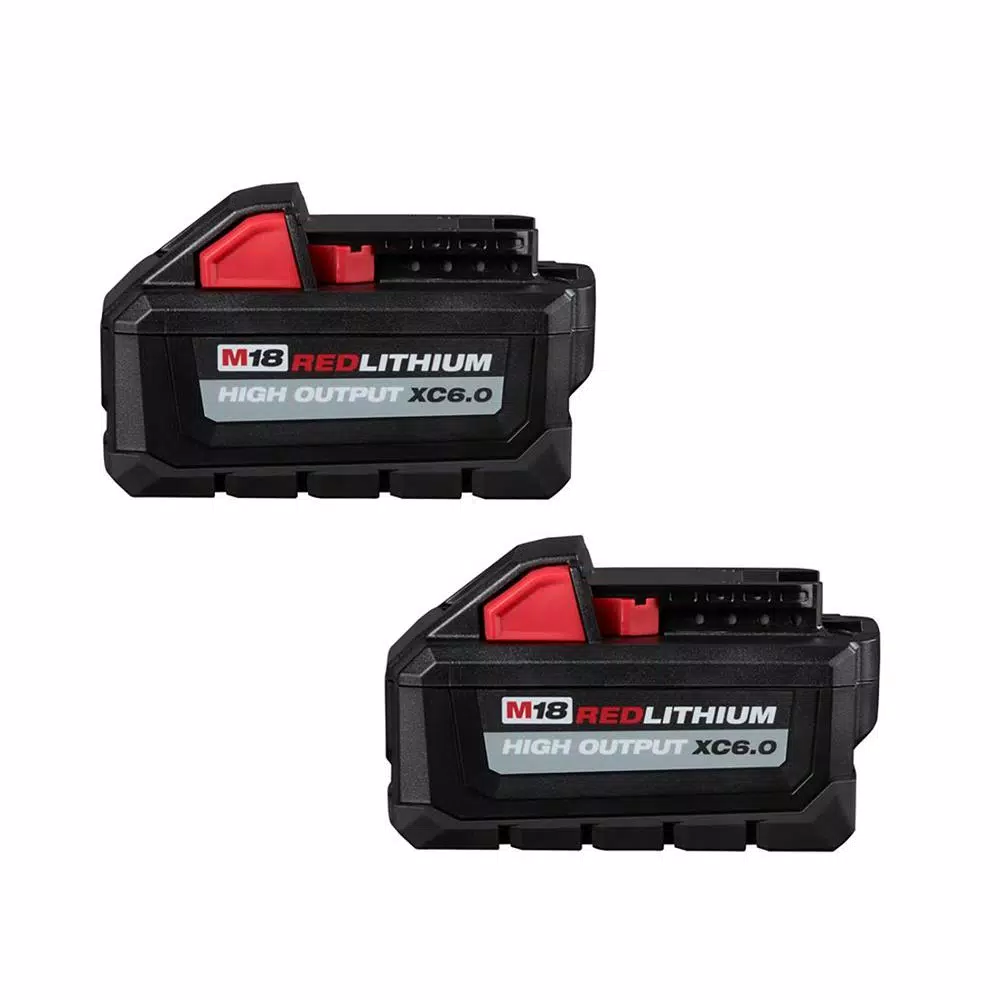 Milwaukee M18 REDLITHIUM HIGH OUTPUT XC6.0 18V 6.0Ah Lithium-Ion Battery Pack (4-Pack)