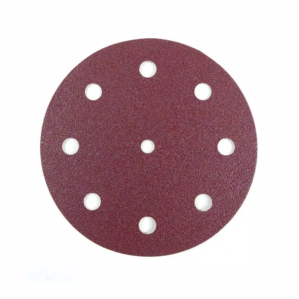 POWERTEC 125mm 240-Grit Aluminum Oxide Hook and Loop Sanding Discs for Festool RO 125/ETS 125 (50-Pack)