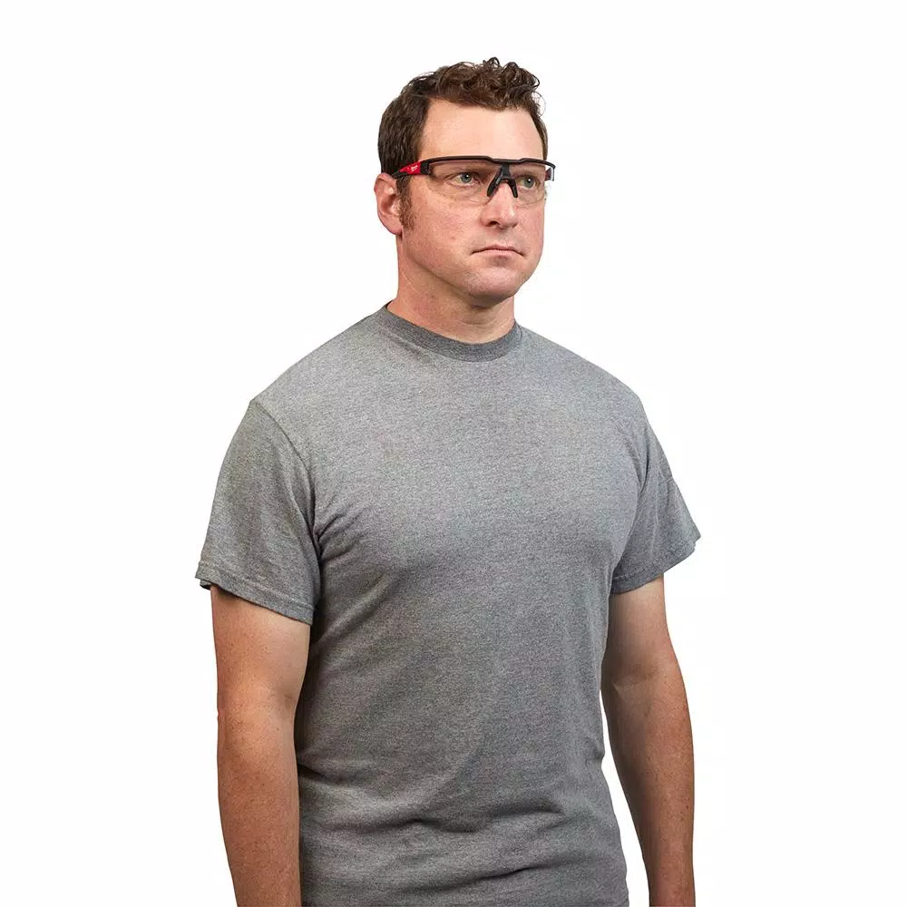 Milwaukee Safety Glasses with Clear Lenses and 25 ft. Compact Tape Measure Set