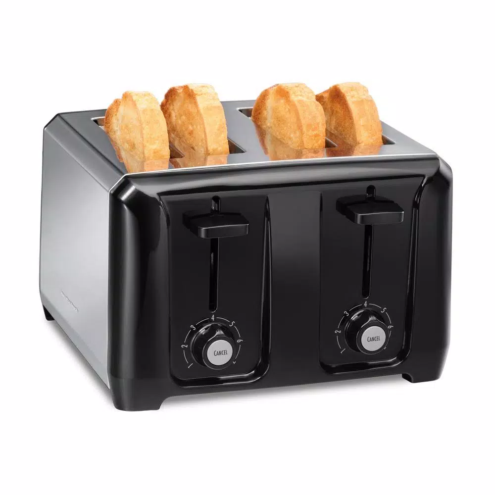 Hamilton Beach 4-Slice Wide Slot Toaster, Black