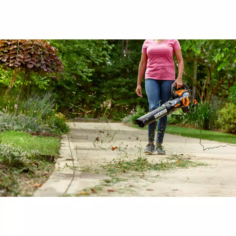 Worx TRIVAC 2.0 3-in-1 Electric Blower, Vacuum, and Mulcher, 12-Amp, 70 MPH, 620 CFM