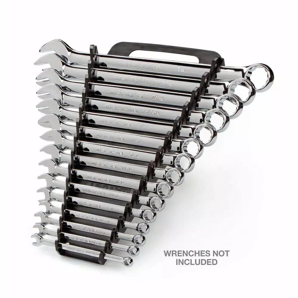 TEKTON 7.5 in. 15-Tool Store-and-Go Wrench Rack Keeper, Black