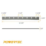 POWERTEC 12.5 in. M2 High-Speed Steel Replacement Planer Knives for DeWalt DW733 thumbnail 3