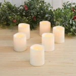 LUMABASE LED Amber Battery Operated Mini Pillar Candles, Set of 6, Flameless Flickering Lights thumbnail 4