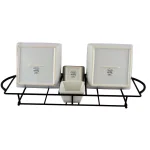 Gibson Gracious Dining 5-Piece White Porcelain Serving Set with Metal Rack thumbnail 3