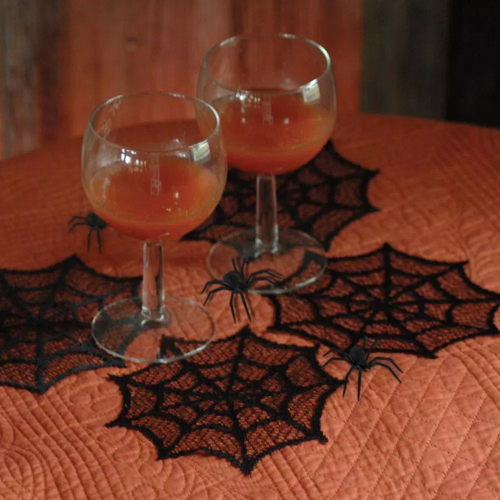 Heritage Lace Spider Web Black Doilies, 6 in. (Set of 6)
