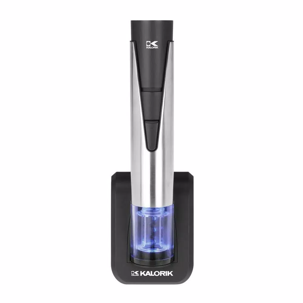KALORIK 2-in-1 Electric Wine Opener and Vacuum Preserver Set with Charging Base