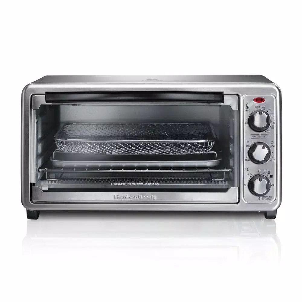Hamilton Beach Sure-Crisp 1440W 6-Slice Air Fryer Toaster Oven, Stainless Steel