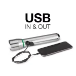 Energizer Vision HD Metal Rechargeable LED Flashlight, 1000 Lumens, USB Power Bank Function thumbnail 4