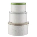 Mason Cash In the Forest Coated-Steel Cake Tin Set with Lids, 3-Piece Nesting Set thumbnail 1