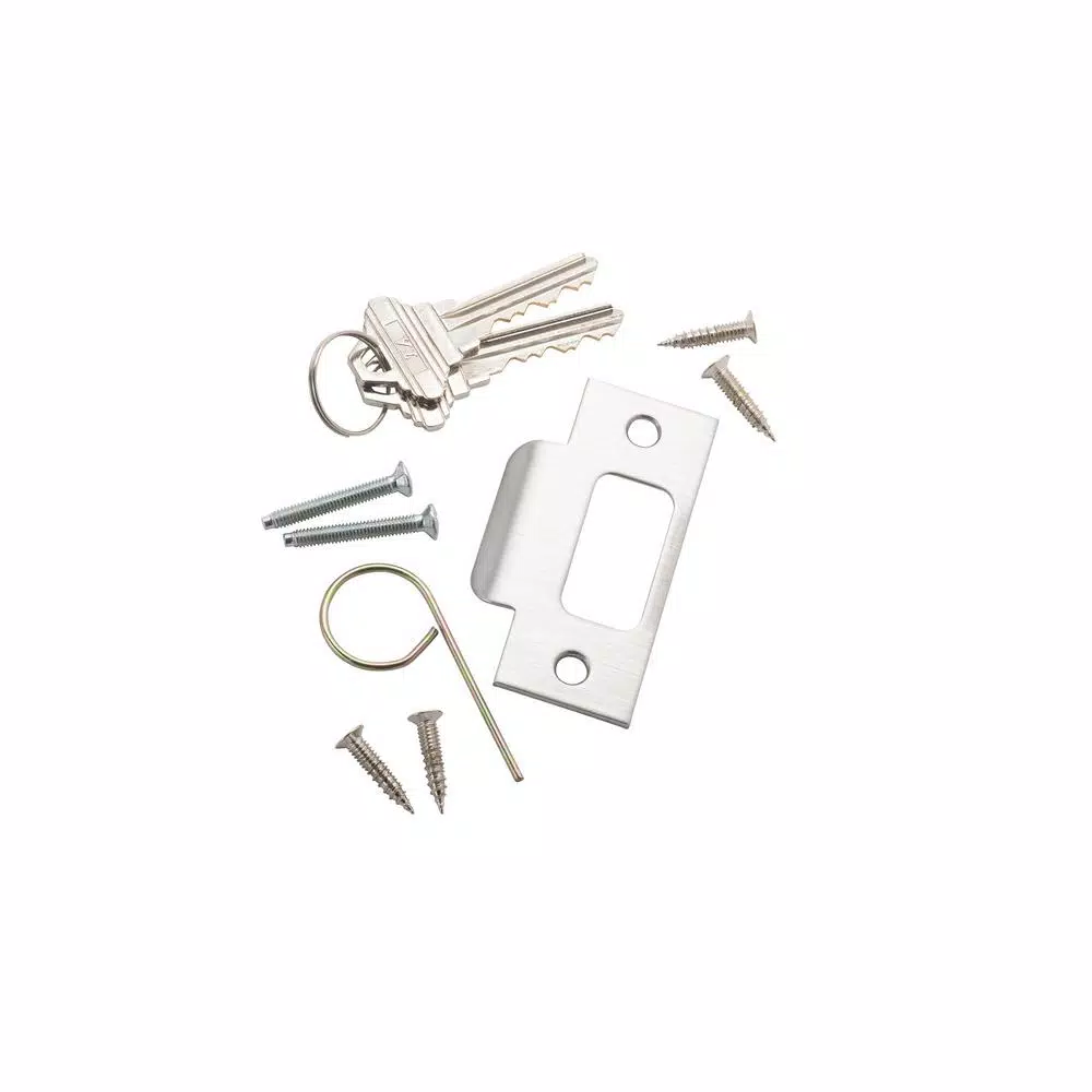 Taco Stainless Steel Cylindrical Grade 3 Keyed Entry Door Knob Set, 2.75 in. Backset