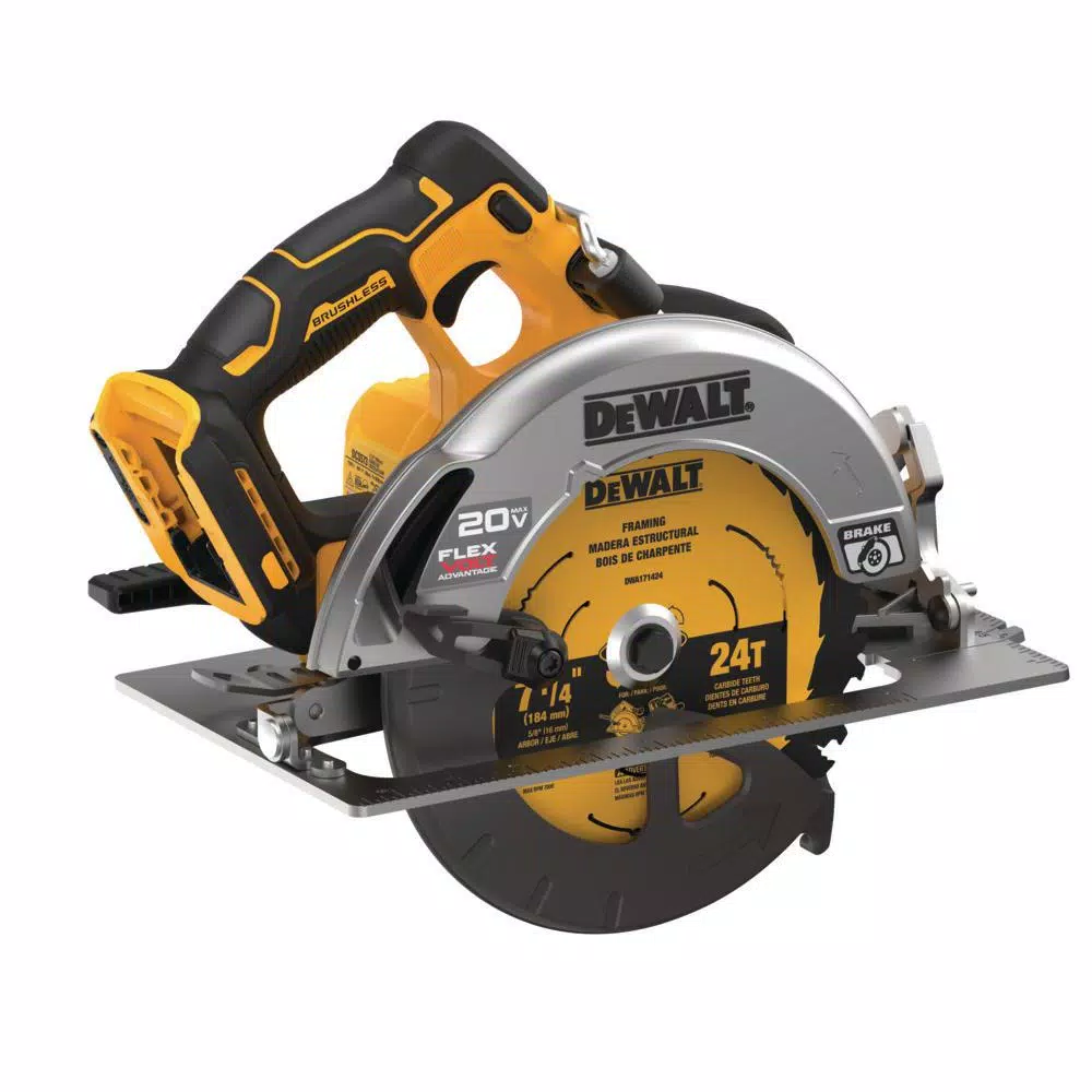 DEWALT 20V MAX Brushless 7-1/4 in. Circular Saw Kit with FLEXVOLT Advantage and (1) 6.0Ah FLEXVOLT Battery