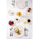 Oneida Lancaster Garden White and Pink Porcelain Creamers, 6 oz. (Set of 36) thumbnail 3