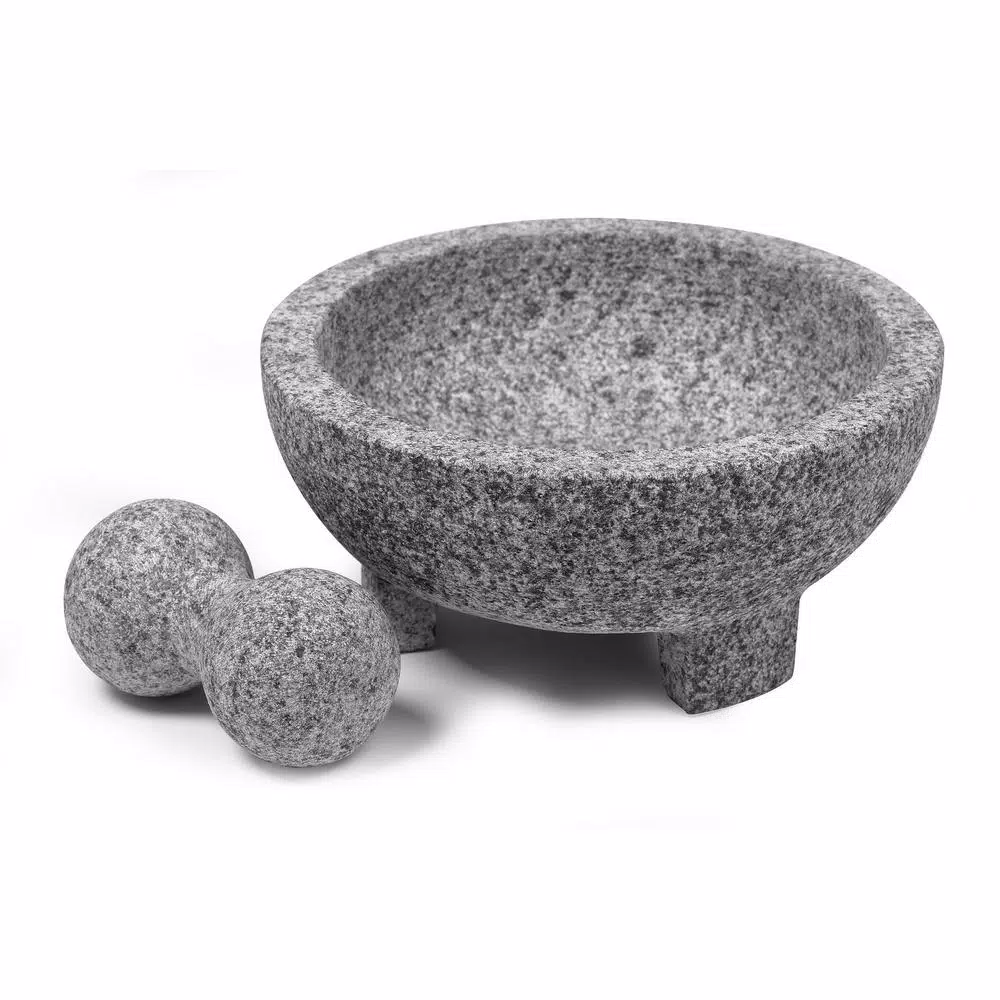 IMUSA Natural Granite Molcajete Mortar and Pestle, 5 in.