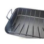 RSVP International 8 Qt. Cast Aluminum Roasting Pan with Non-Stick Rack thumbnail 3