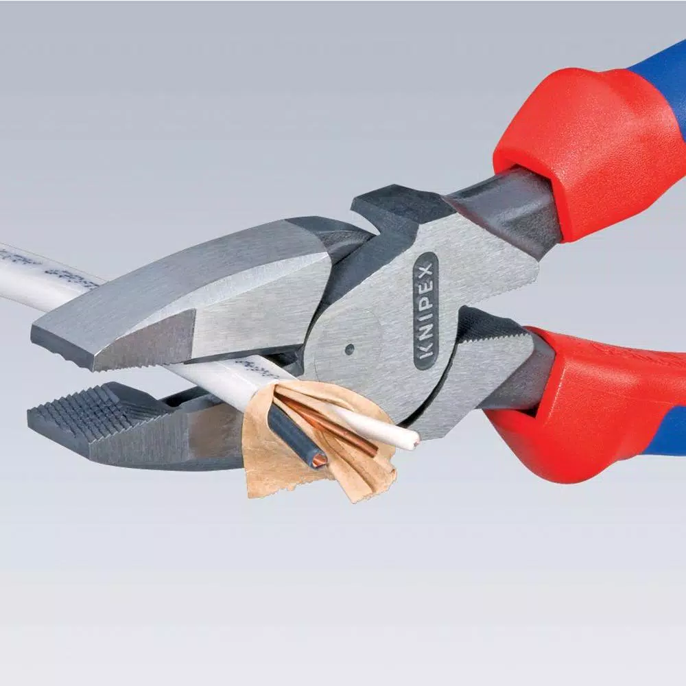 KNIPEX 9 in. High Leverage Lineman's Pliers with Comfort Grip