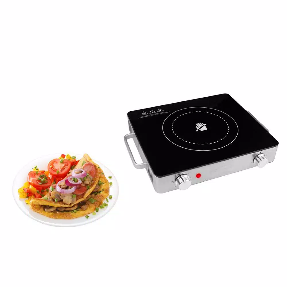 Brentwood Appliances TS-381 Single Burner 28 in. Black Infrared Electric Hot Plate