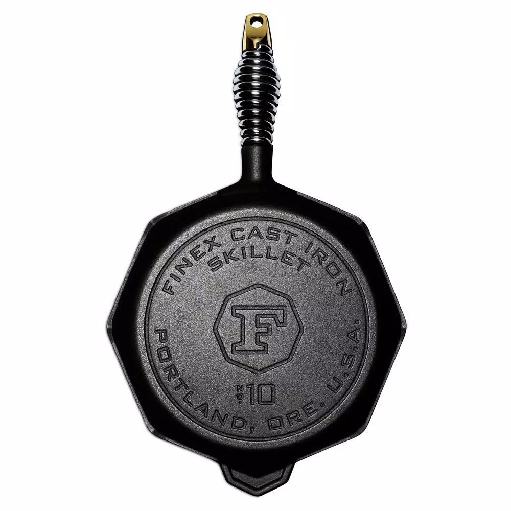 FINEX 10 in. Cast Iron Skillet with Lid, Pre-Seasoned Handmade Cookware