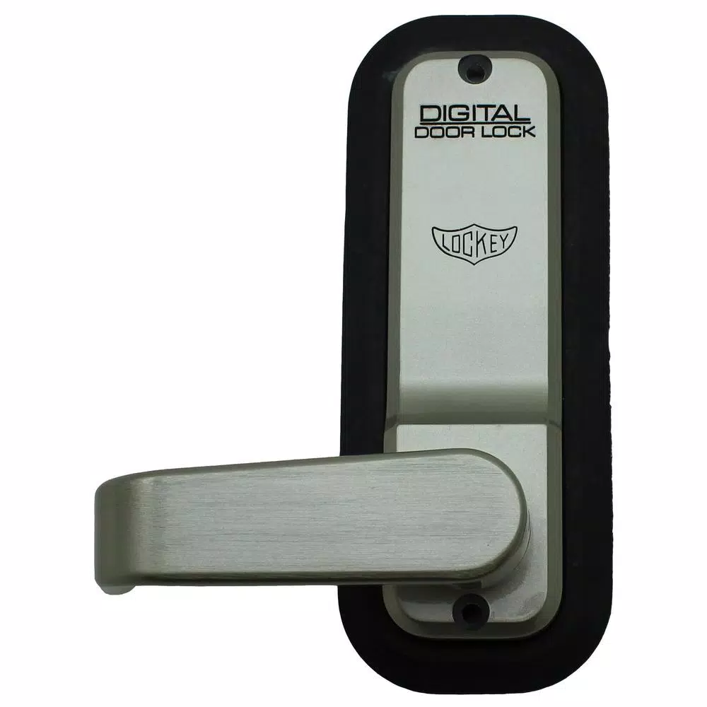 Unbranded LockeyUSA 2835 Satin Nickel Mechanical Digital Keyless Passage Door Lever Lock