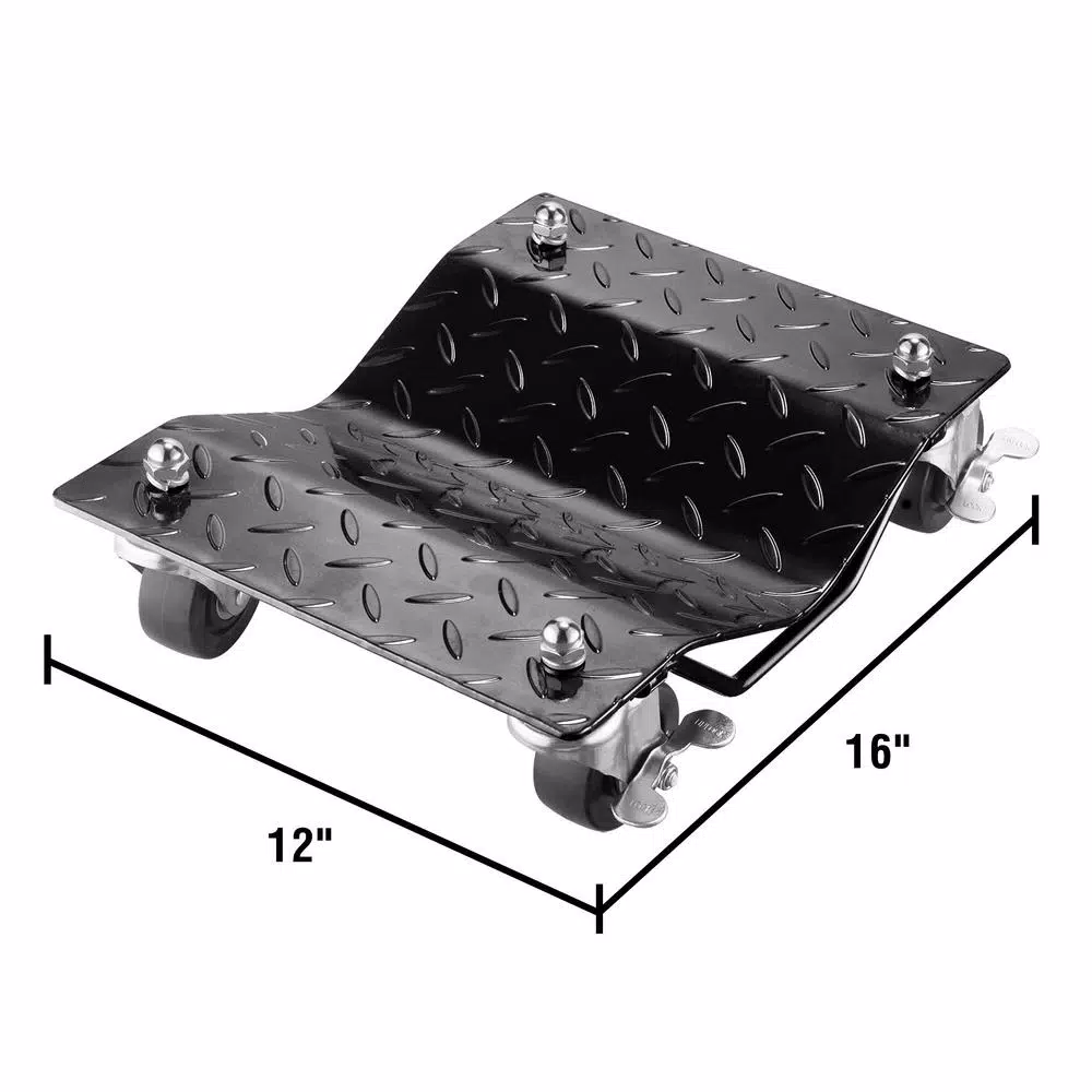 Pentagon Tool Premium Steel Car Tire Skate Dolly 4-Pack, 1,500 lbs Capacity per Skate