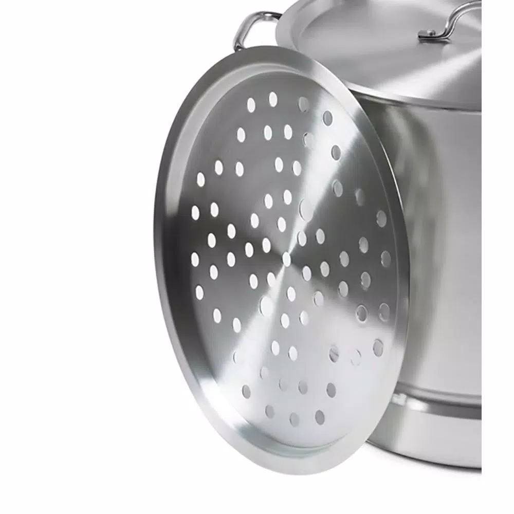 IMUSA 32 Qt. Aluminum Stovetop Steamer with Lid and Steam Tray