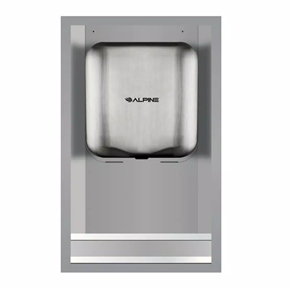Alpine Industries Alpine 400-RECESS ADA Compliant Recess Kit for Hemlock Electric Hand Dryers, Brushed Stainless Steel