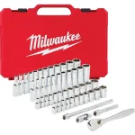 Milwaukee 50-Piece 1/4 in. Drive SAE/Metric Ratchet and Socket Set thumbnail 1