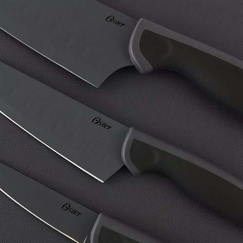 Oster 4-Piece Stainless Steel Knife Set with Cutting Board