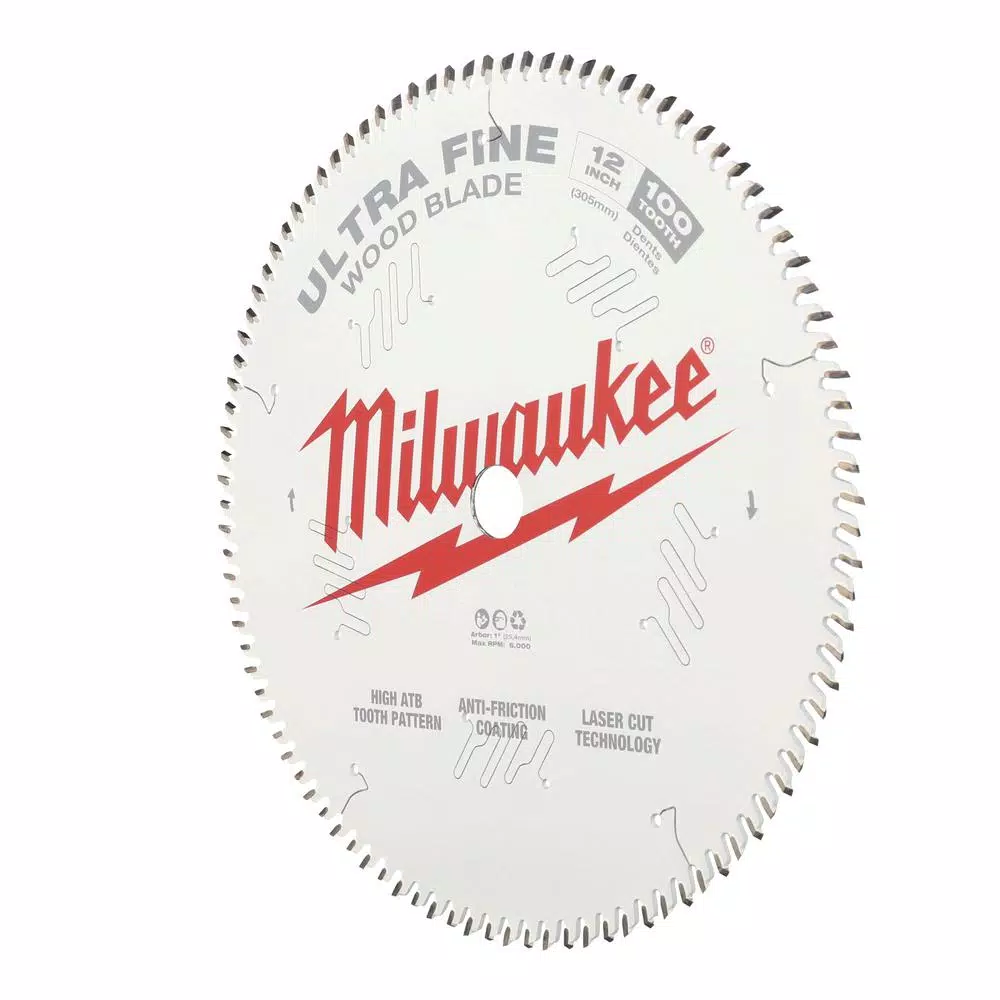 Milwaukee 12 in. 100-Tooth Ultra Fine Finish Circular Saw Blade