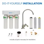Aquasana 3-Stage Max Flow Under Counter Water Filtration System with Brushed Nickel Faucet thumbnail 2
