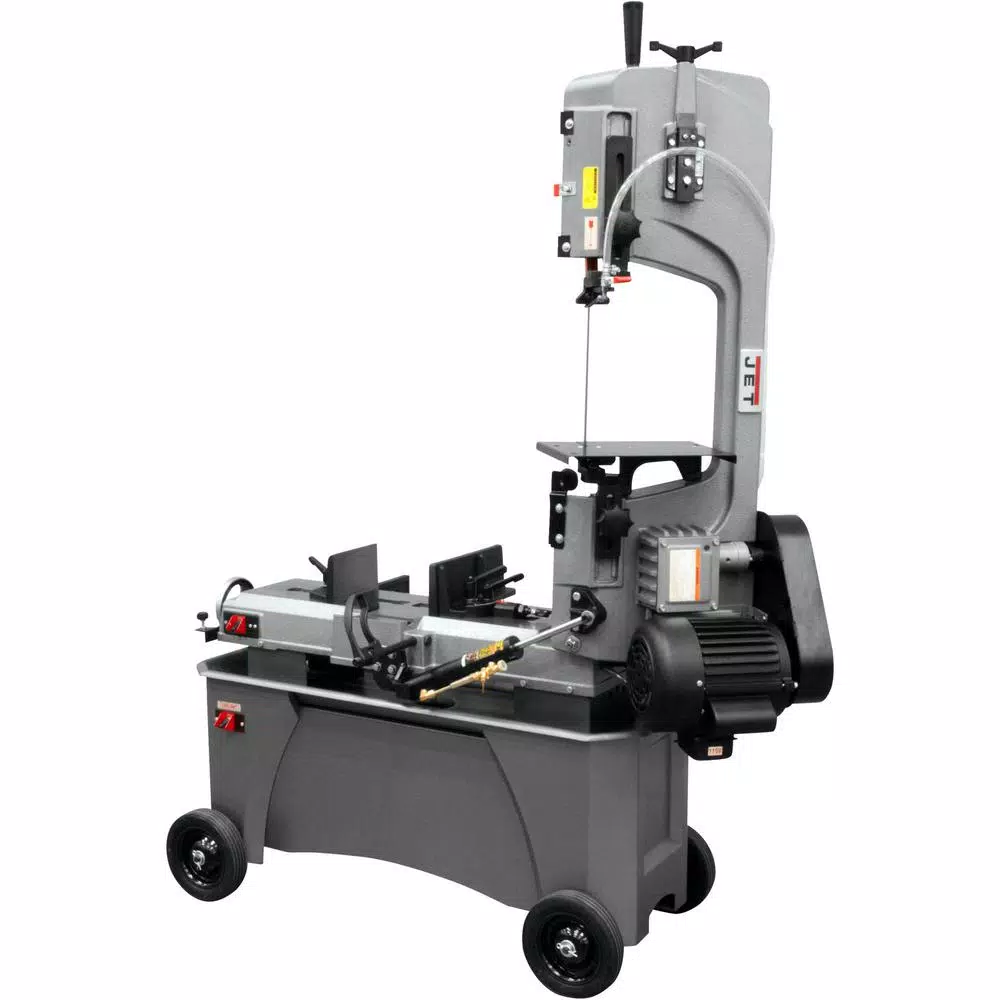 JET HVBS-712 3/4 HP 7 in. x 12 in. Metalworking Horizontal and Vertical Band Saw with Closed Stand
