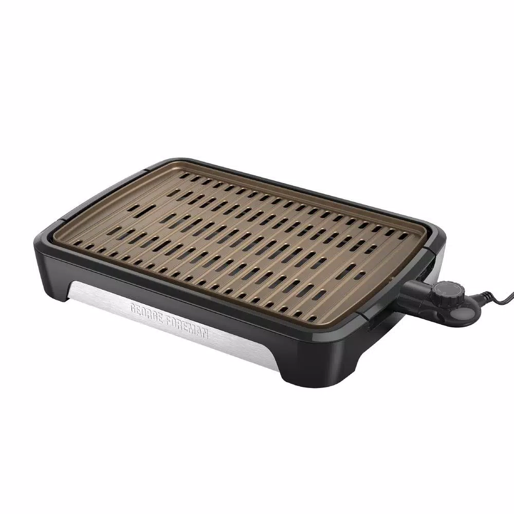 George Foreman Smokeless Indoor Countertop Grill, 172 sq. in. Cooking Surface, Black